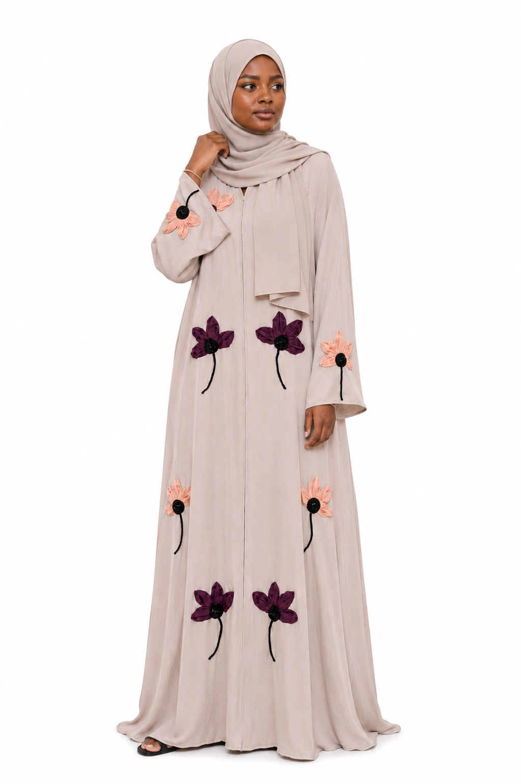Blush Petal Bloom Abaya