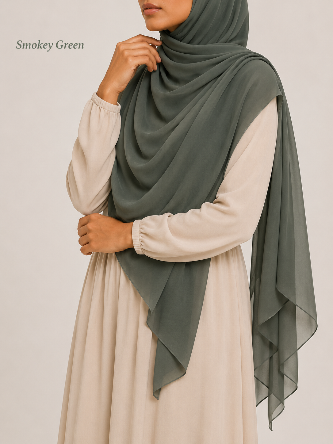 Premium Chiffon Hijab – Green Collection