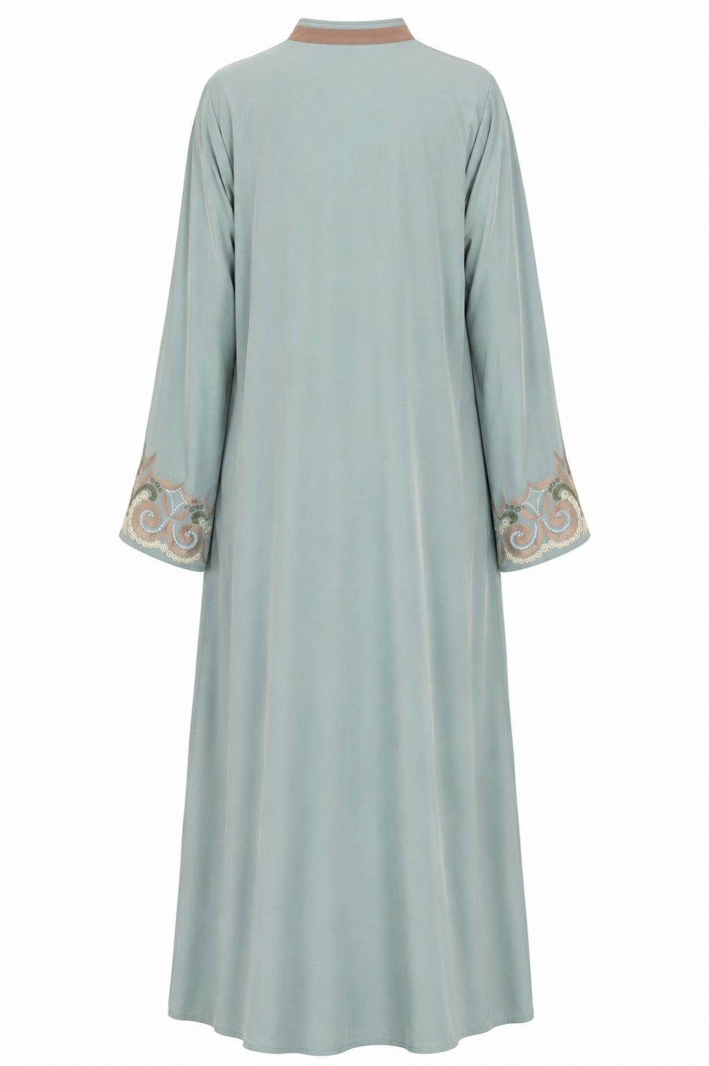 Celeste Mint Embroidered Closed Abaya