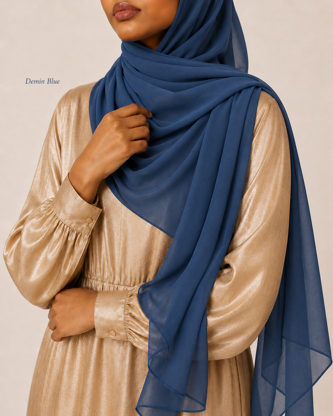 Premium Chiffon Hijab – Blue Collection
