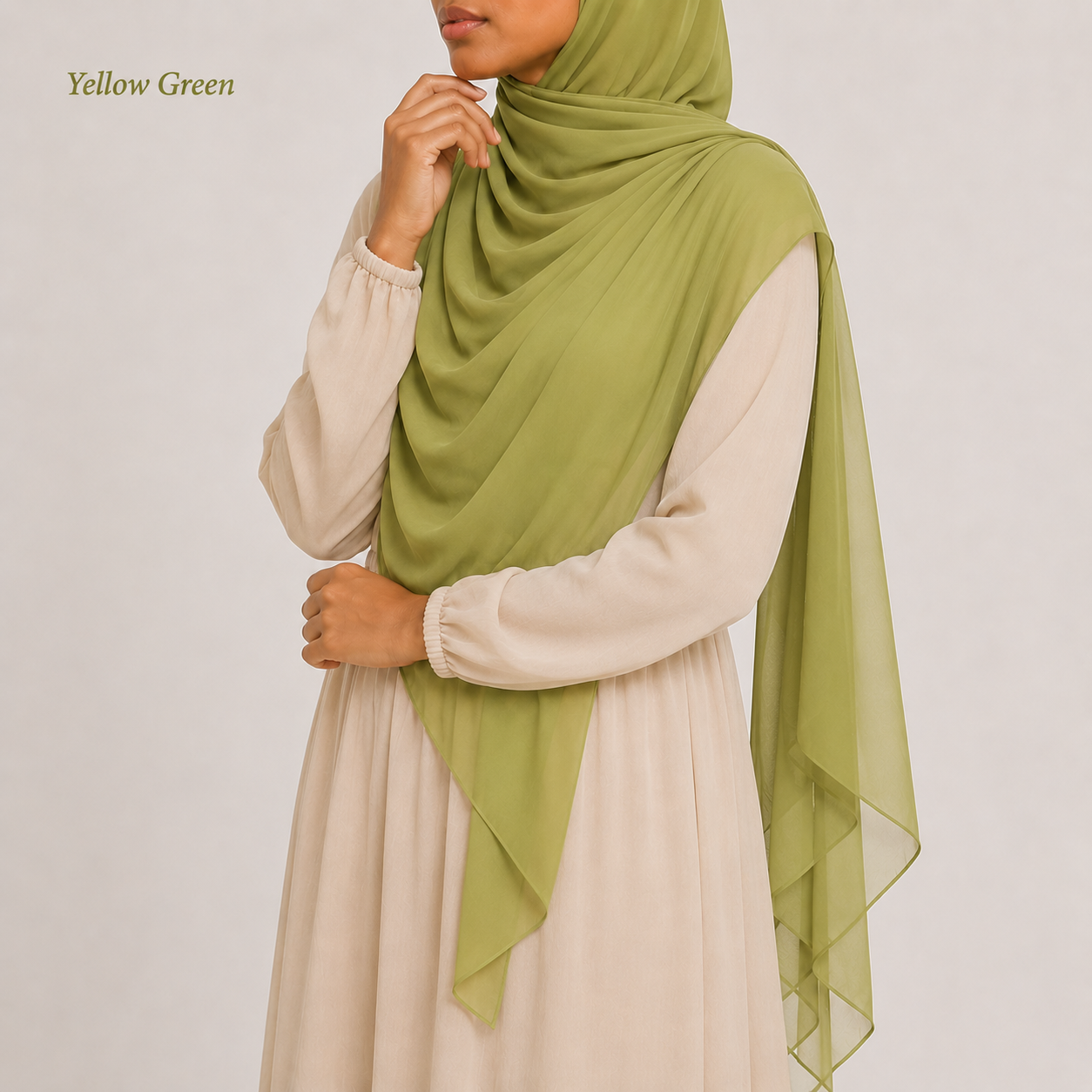 Premium Chiffon Hijab – Green Collection