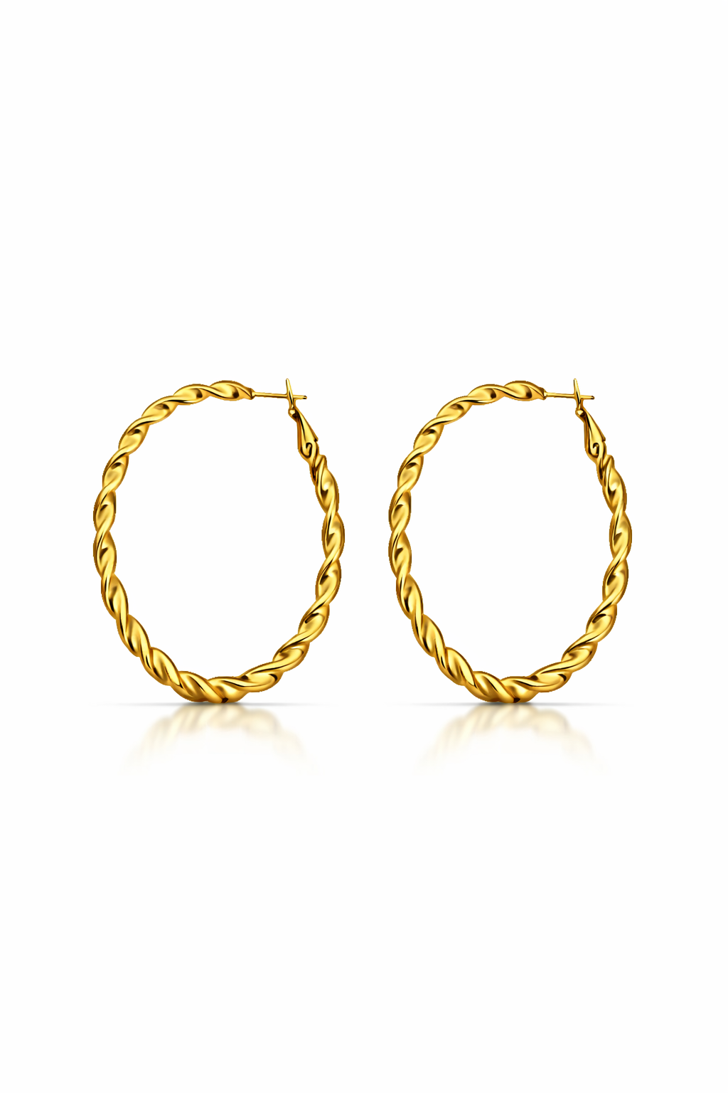 Twisted Luxe Gold Hoop Earrings