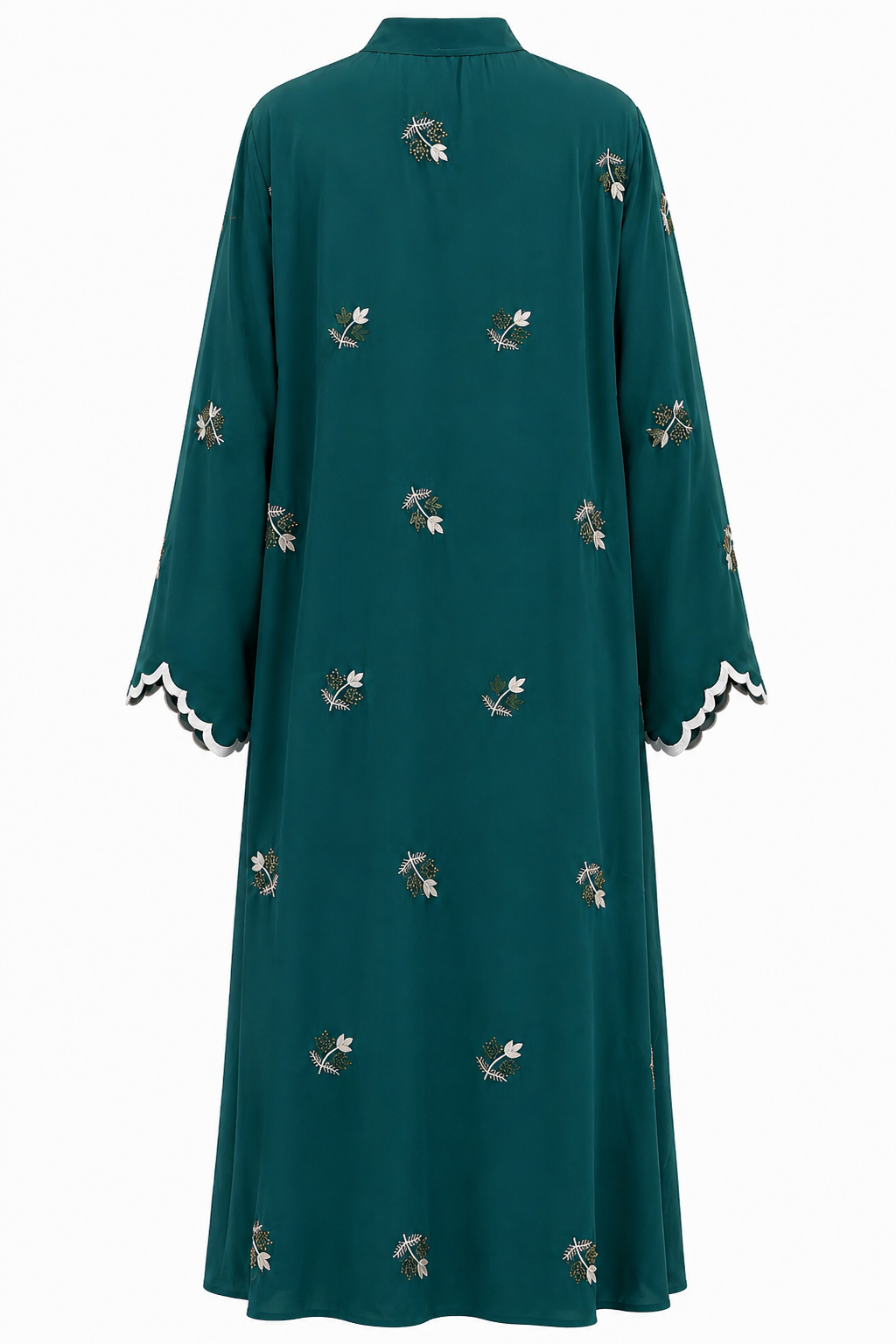 Emerald Veil Embroidered Abaya