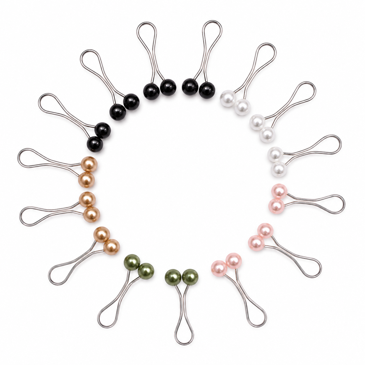 Pearl Scarf Clips Set
