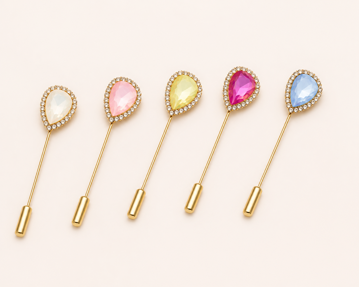 Jawahara Crystal Hijab Pin Set