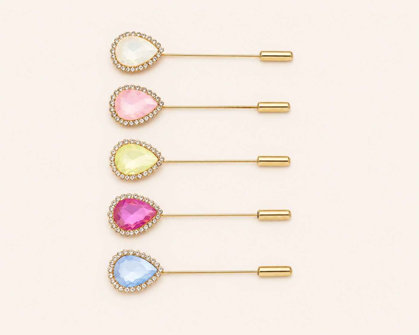 Jawahara Crystal Hijab Pin Set