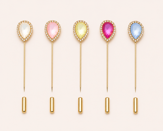 Jawahara Crystal Hijab Pin Set