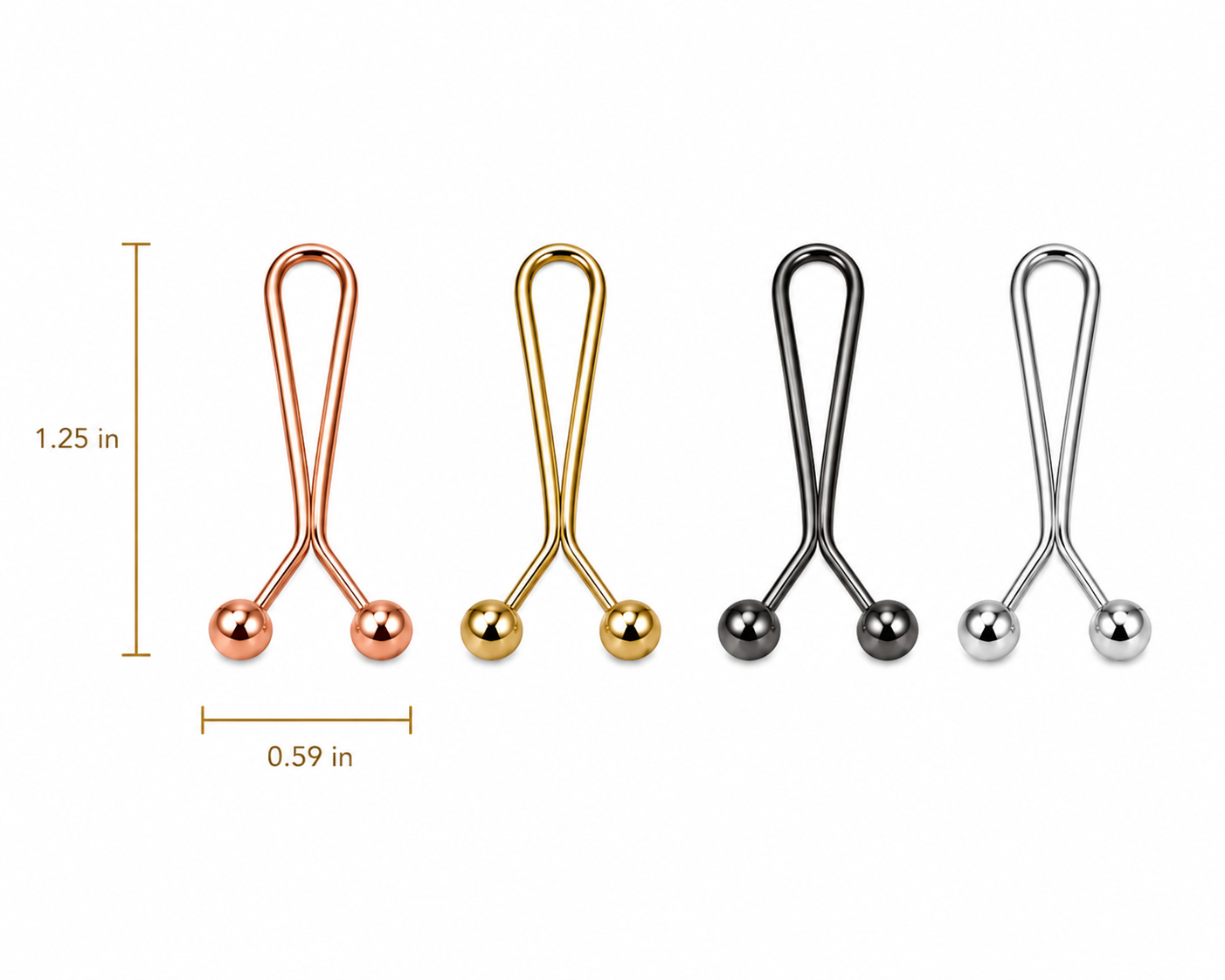 Noor Metal Scarf Clip Set
