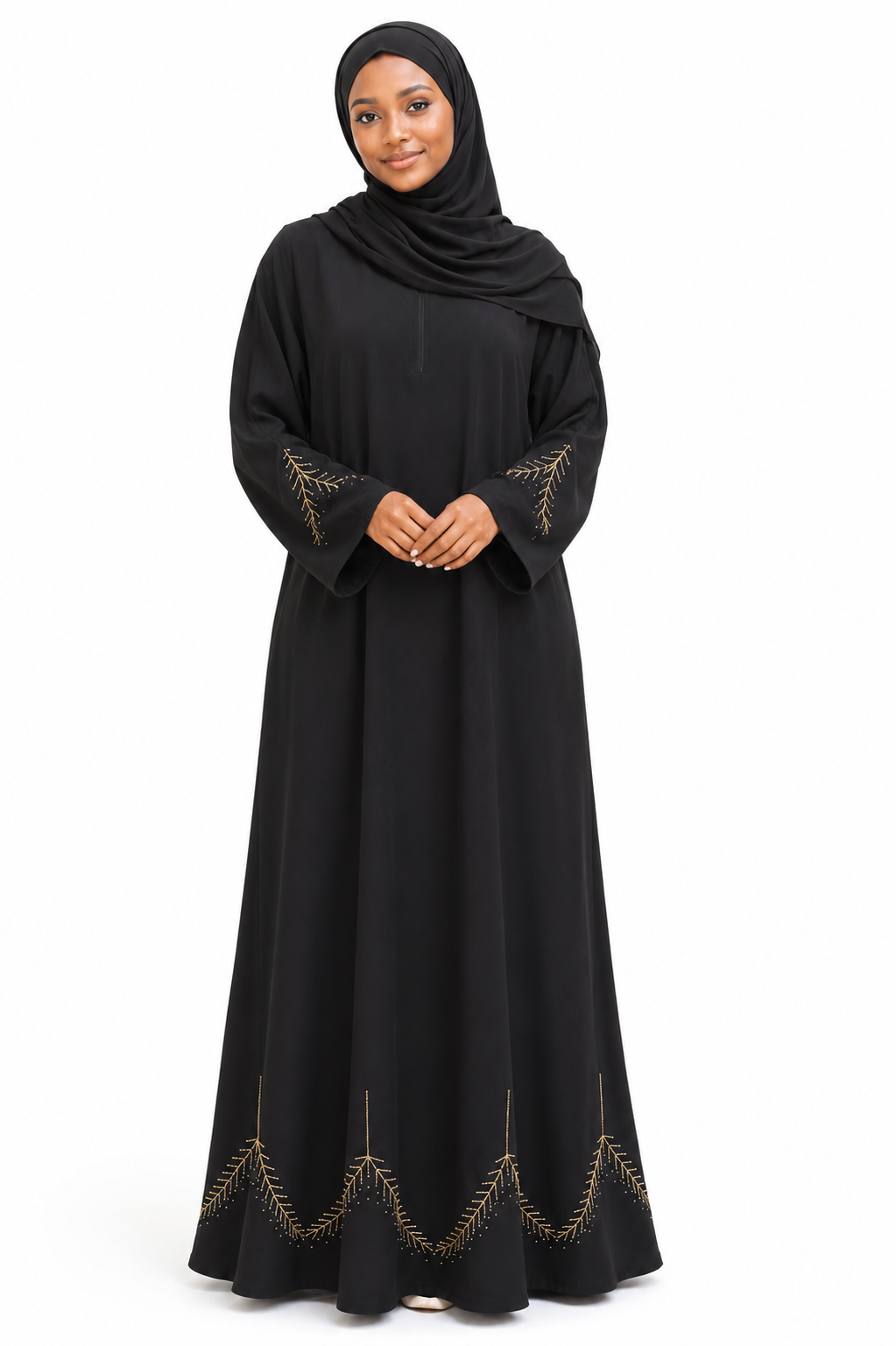 Sana Hand-Beaded Nidha Abaya