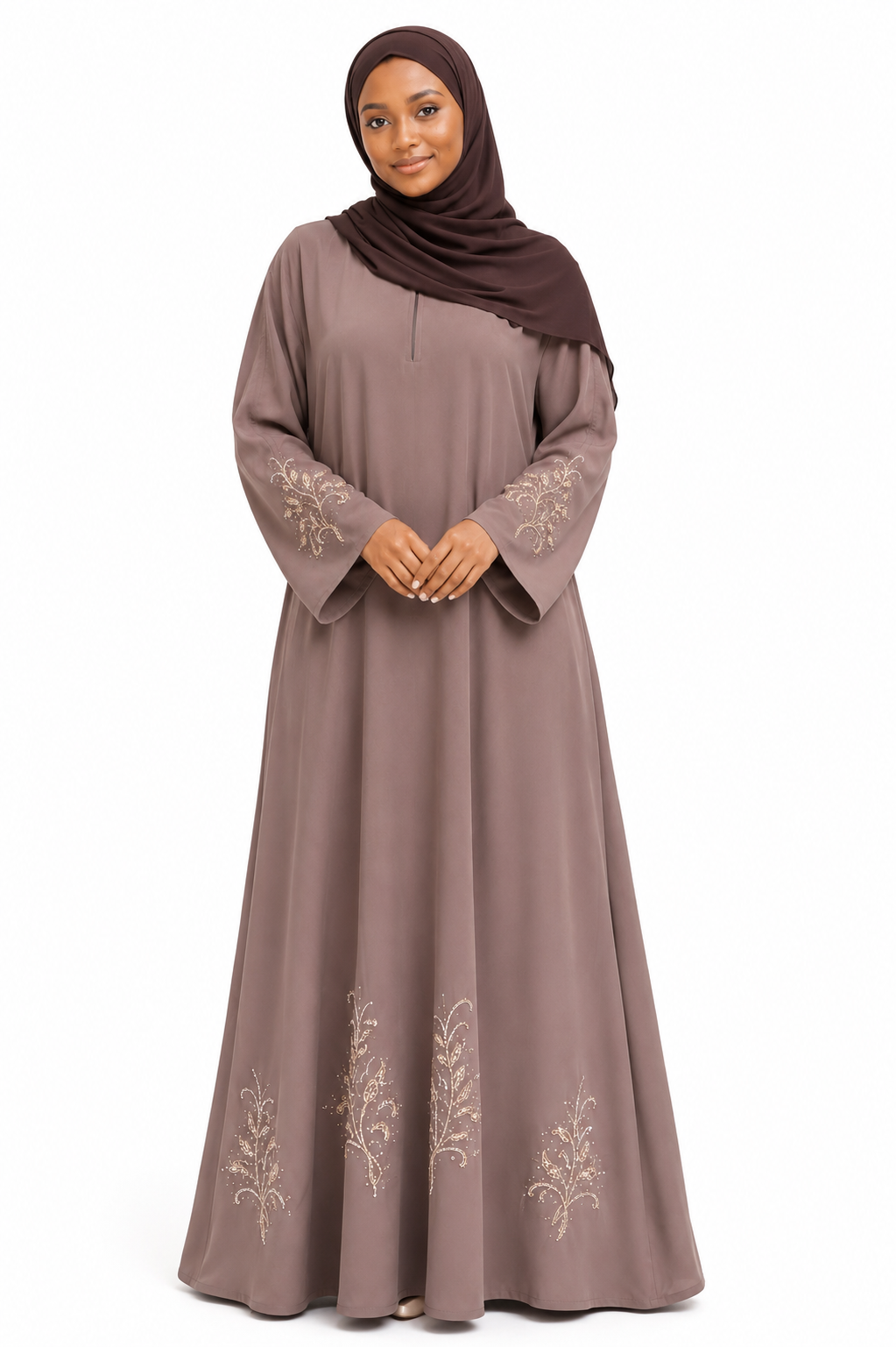 Serevina Hand-Beaded Nidha Abaya