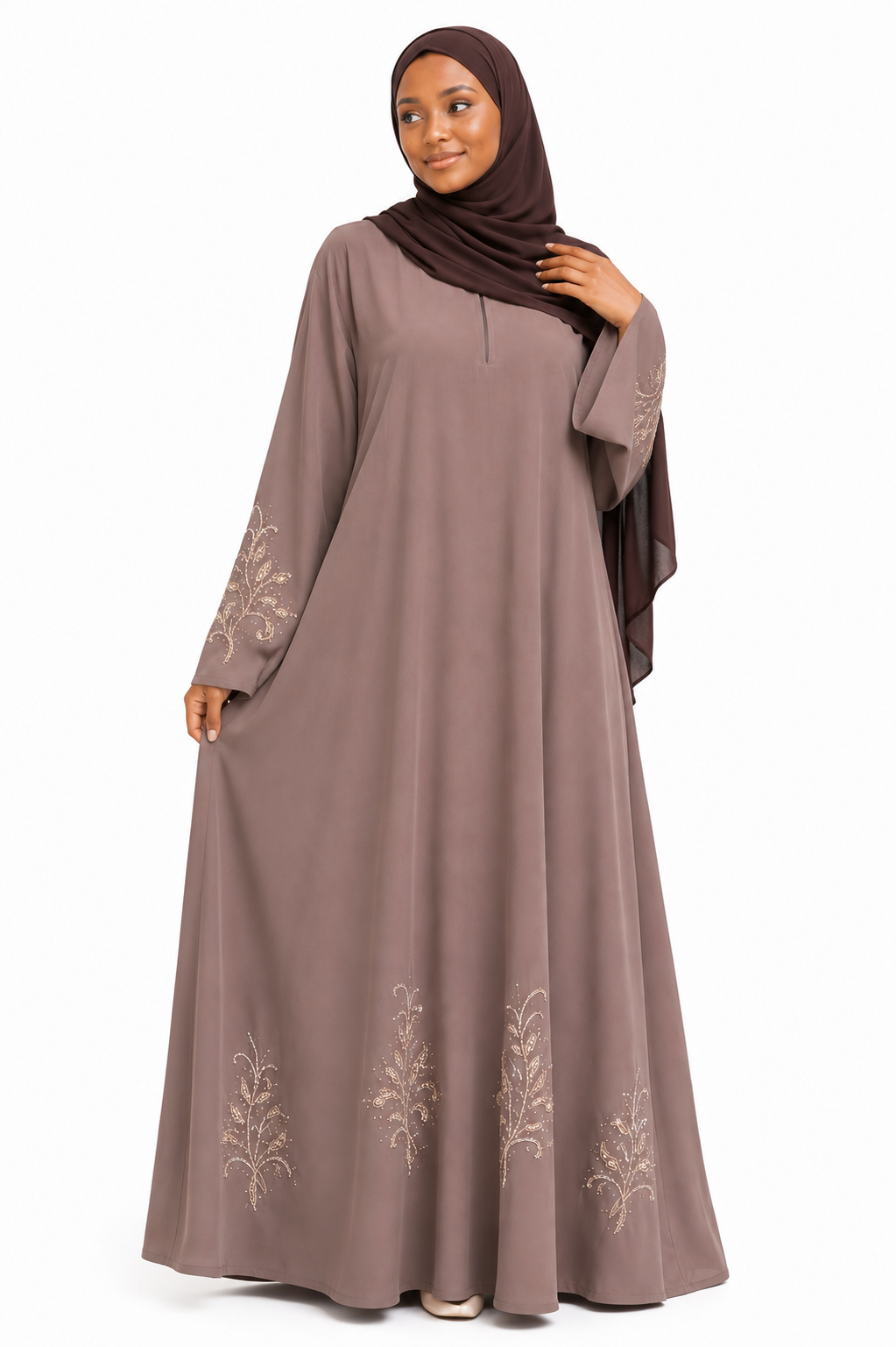 Serevina Hand-Beaded Nidha Abaya