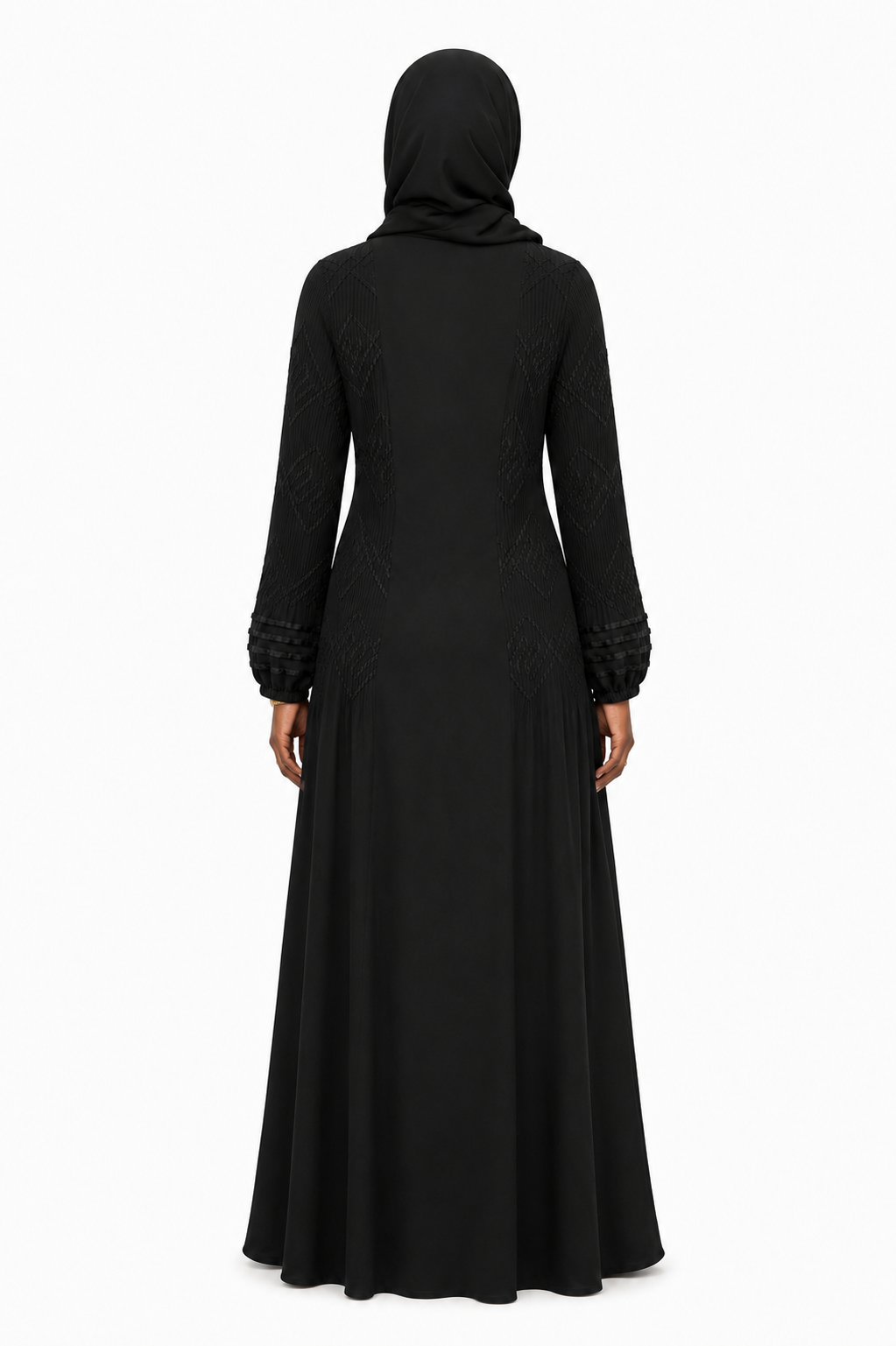 Velora Textured Zip Abaya