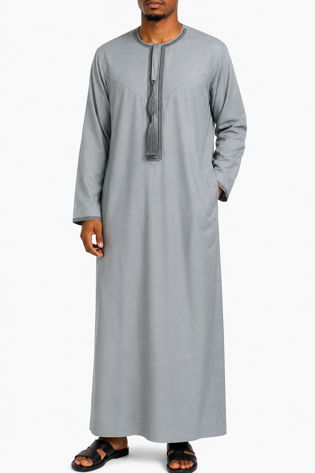 Zavian Cloud Grey Thobe