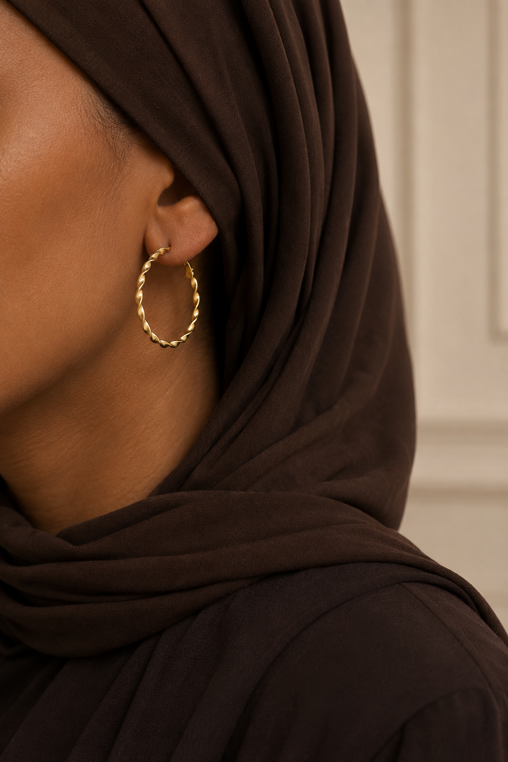 Twisted Luxe Gold Hoop Earrings